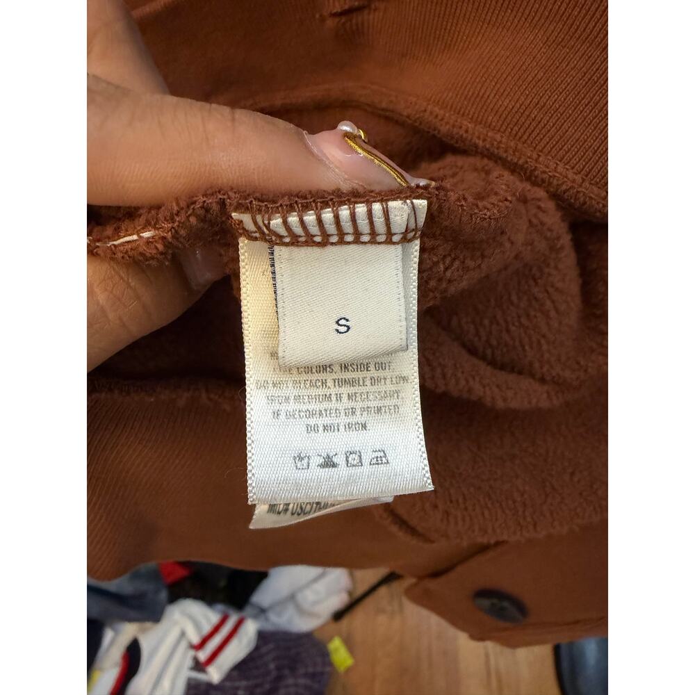 Citizens of humanity Fleece Cardigan In Chai Brown Size Small Oversized Comfort - Picture 10 of 14